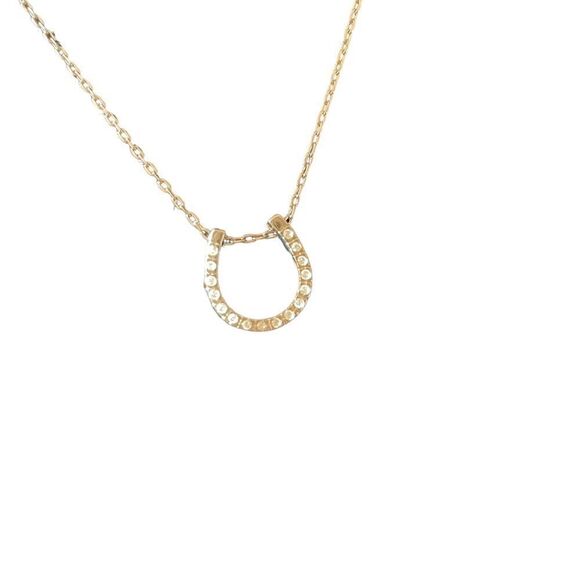 Good Luck Silver-tone Rhinestone Horseshoe Necklace (NWOT) - Picture 3 of 6
